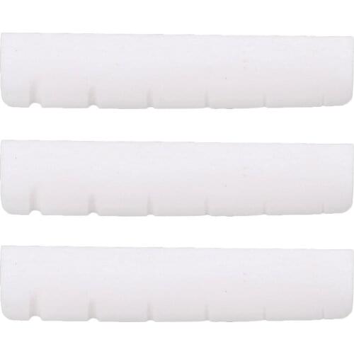 3x Electric Guitar Bone Up-saddle 43 x 6 x 7.5mm