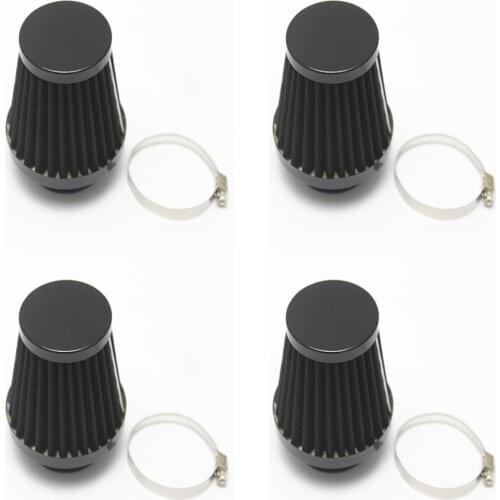 4 Pieces Cone Air Filter Cleaner With Clamp 52/53/54mm For Motorcycle ATV Dirt Bike