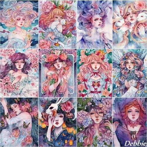 5D DIY Diamond Painting Cartoon Girl Portrait Full Square/Round Diamond Embroidery Mosaic Kit HD Quality Handmade Products