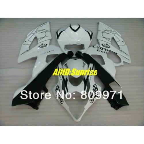 ABS black white Fairing kit for SUZUKI GSXR1000 2005 2006 GSX-R1000 GSXR1000 K5 05 06 Injection mold Fairings set+gifts
