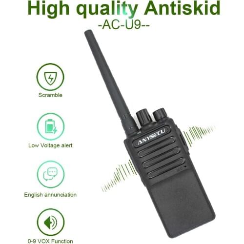 Anysecu Ultra Thin Portable AC-U9 Two Way Radio UHF400-470MHz 5W ham radio Walkie Talke