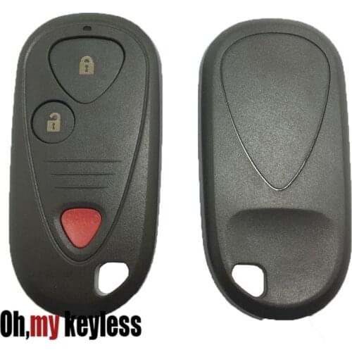50pcs/lot 3 button key case fob for acura remote control key shell 2+1 button entry keyless fob cover