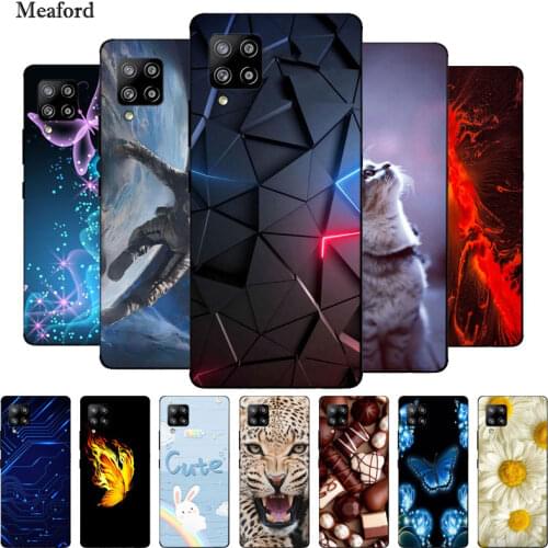 For Samsung A42 5G Case Black Bumper Silicone TPU Soft Phone Cover For Samsung Galaxy A42 5G Case Cartoon Funda A 42 2020
