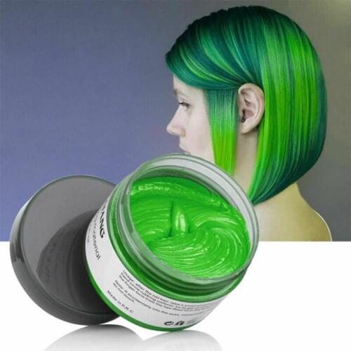 Colored Hair Wax Styling Pomade Natural Hair Strong dye Gel 120g Grandma Cream time wax hair Grey Dye Disposable Silver Hai X7F2