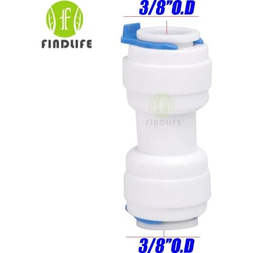 Water Filter Parts 5 pcs 3/8" * 3/8" Equal Straight Tube OD Quick Connection For Water purifier Reverse Osmosis machine 1566