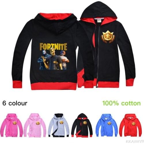 Fortnites Kids Spring and Autumn Jacket Boys Girls Jacket Boys Zipper Sweater Hoodie Jacket