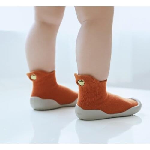Toddler Baby Knitted Floor Socks Shoes with Rubber Soles Infant Anti-slip Indoor Socks Newborn Autumn Winter
