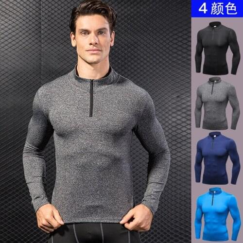 Brand compression shirt long sleeve t shirt men Bodybuilding Tights Tops & Tees Fitness Quick Drying t shirt gyms clothing