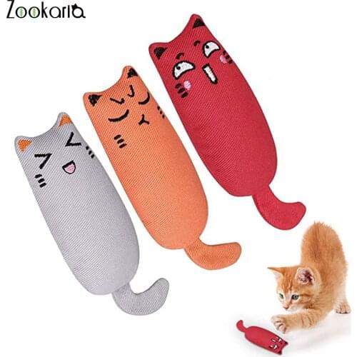Interactive Cat Grinding Catnip Chew Toy Funny Plush Cat Toy Pet Kitten Chewing Toy Claws Thumb Bite Cat mint For Cats Teeth Toy