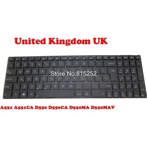 Laptop Keyboard For ASUS A551 A551CA D550 D550CA D550MA D550MAV Black Without Frame RU Russia/UK United Kingdom/US English