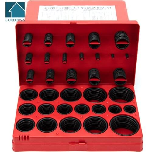 382/419pcs Metric Series Replacement Sealing Kits O-Rings 70 Shore Black Natural Buna Rubber NBR 30 Sizes O-Ring Assortment S21