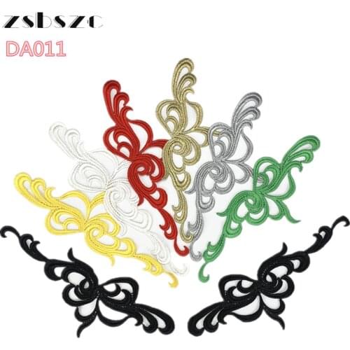 CHICKNIT 5 pairs white black embroidery lace collar flower applique dress accessories fabric DA011