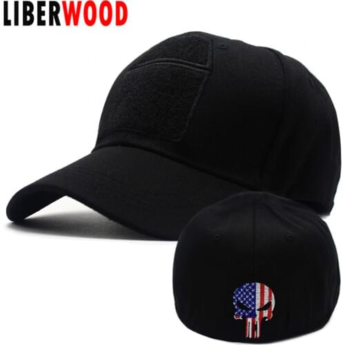 LIBERWOOD Tactical Constructed Operator Cap Skull Multicam Camouflage hat Special Force men sniper hat place hook loop patch cap
