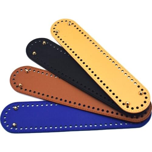 Fashion KZ 18*5cm PU Leather Oval Mini Bag Bottom Rivets Bag Bottom Female DIY Handbag Accessories KZBT001