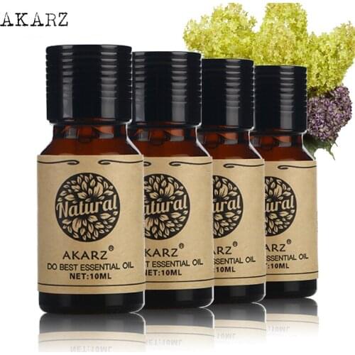 AKARZ Helichrysum Frangipani Verbena Laurel essential oil Pack For Aromatherapy, Massage,Spa, Bath 10ml*4