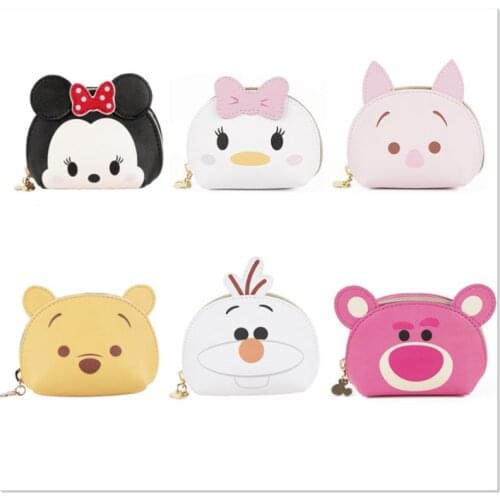 Genuine Disney Cartoon Girls Coin Purse Mickey Mouse Winnie The Pooh Daisy Anime Women Wallet 2021 Top Sale Kawaii Purse