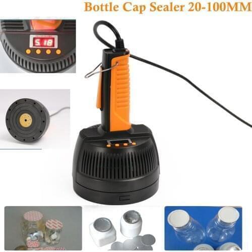 Maunual induction cap sealing machine Heat bottle sealer jar lid 20-100mm plastic cap aluminum foil sealing machine