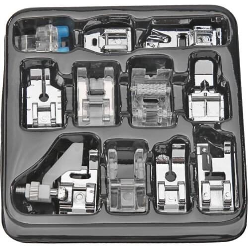 11Pcs Sewing Machine Presser Foot Feet For Brother Singer Janome Stainless Steel Home Sewing Accessories