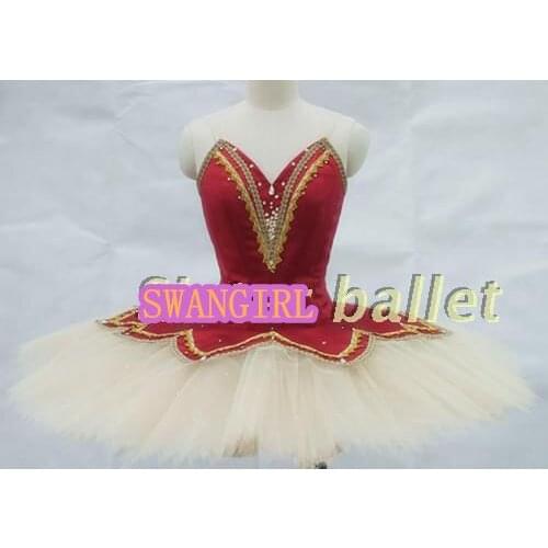 Burgundy autumn elf professional tutu fairy ballet tutu flower essence adult calssic ballet costumes nutcracker tutuSB0017