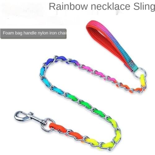 Rainbow Traction P Chain Pet Traction Belt Dog Rope Medium and Large Dog Dog Harness Harness Fashion