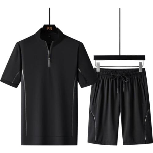 2 Pcs/Set Mens Tracksuit Gym Fitness T-shirt Shorts Sports Suits Summer Sets Quick Dry Running Jogging Football Suit Sportswear