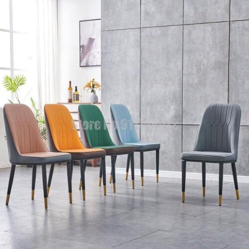 Nordic light luxury dining chair modern minimalist home chair ins net red backrest stool dining chair iron art makeup chair