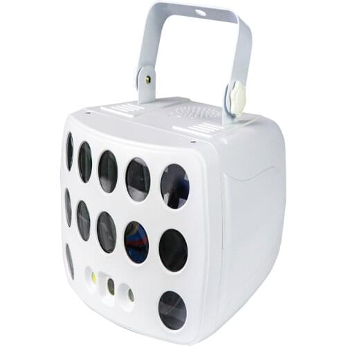 MBVKA DMX RGBW LED Spot Beam Laser Projector Strobe 3 IN 1 Disco DJ Stage Lighting Effect Party Dance Wedding Butterfly Light