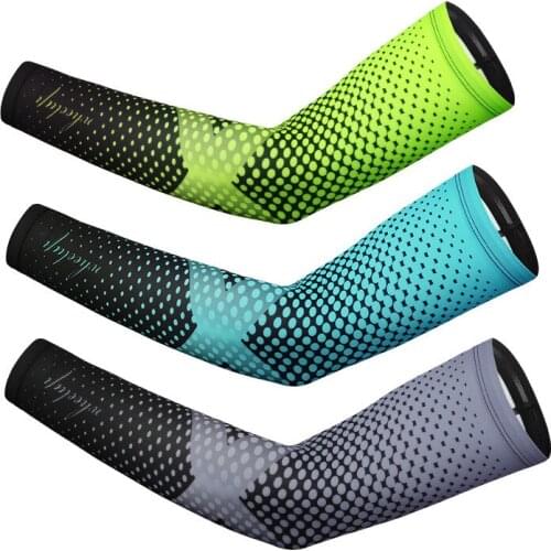 Heat Transfer Printing Ice Silk Arm Sleeves Sun Protective Quick Drying UV Protection Cooling Arm Sleeves