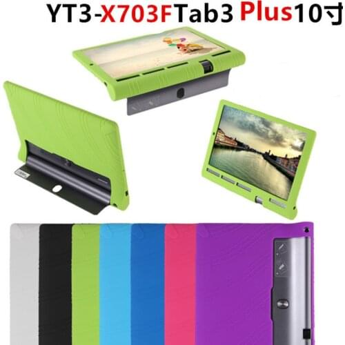 Drop Resistance Soft Case For Lenovo Yoga Tab 3 Plus 10.1" X703 X703F Tablet Stand Case Tab3 Plus Tablet 3Plus Screen Guarde