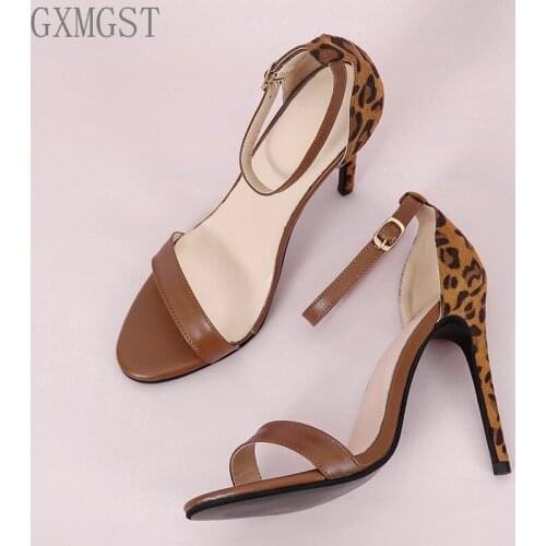 2021 High Heels Shoes Women Pumps Flock Leopard Print Sexy Stilettos 10 12cm Party Heeled Designer Shoes Plus Big Size 35-43
