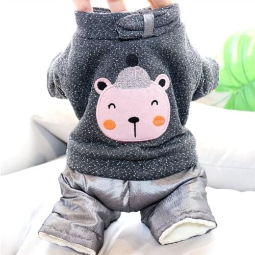 Winter Dog Pets Clothing Thicken Warm Dog Clothes Jumpsuit Puppy Coat Outfit Yorkshire Pomeranian Poodle Schnauzer Costume XL