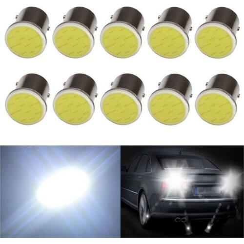 10PCS 1156 BA15S P21W LED Bulb COB 12 SMD 12V Car Signal Lights Tail Turn Brake Parking Lamps