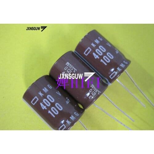 10PCS NIPPON KMG 400V100UF 18X25MM NCC long life electrolytic capacitor 100UF/400V CHEMI-CON 105 degrees 100uF 400V