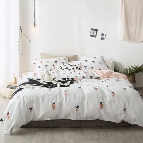 4/3Pcs 100% Cotton Luxury Bedding Sets/Bedclothes King Queen size Duvet Cover Bed Sheet Linens set Pillowcases