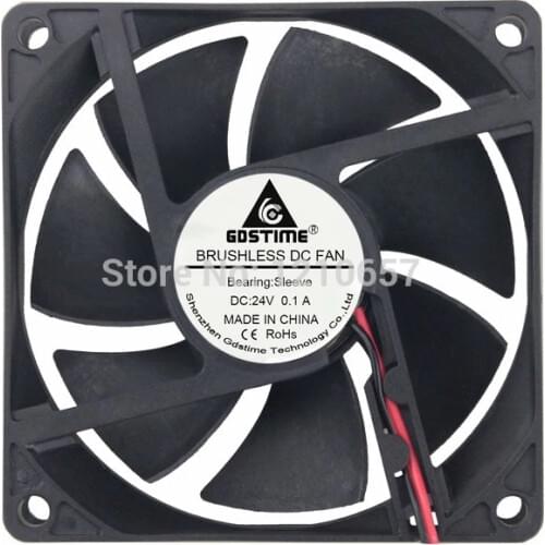5pieces lot Gdstime DC 24V 2Pin 0.14A 8CM 80mm x 20mm Industrial Ventilation Cooling Fan