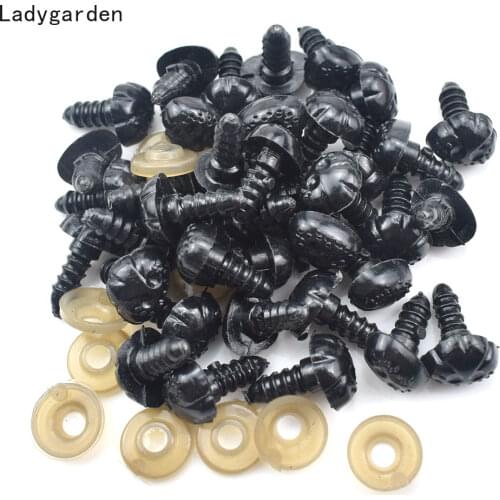 50PCS Dog Animal Plastic Doll Nose with Washers for Diy Crafts Sewing Making Materials for Bear Stuffed Toys Snap Animal 35X28MM