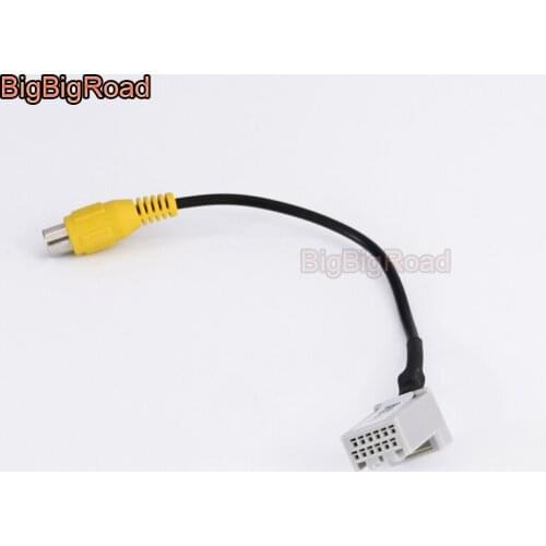 BigBigRoad For Honda Inspire 2018 / Accord LX 10th Generation 12 Pins Car RCA Adapter Connector Wire Cable Rear View Camera