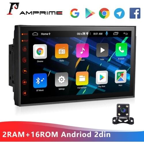 AMPrime Android 2din Car Radio Автомагнитола RAM 2GB+ ROM 32GB Bluetooth Adaptor Autoradio GPS Multimedia Player For Volkswagen