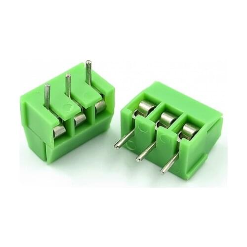 FREE SHIPPING 500pcs/lot KF350-3.5-3P 300V 10A Screw 3Pin 3.5mm Straight Pin PCB Screw Terminal Block Connector 24-18AWG