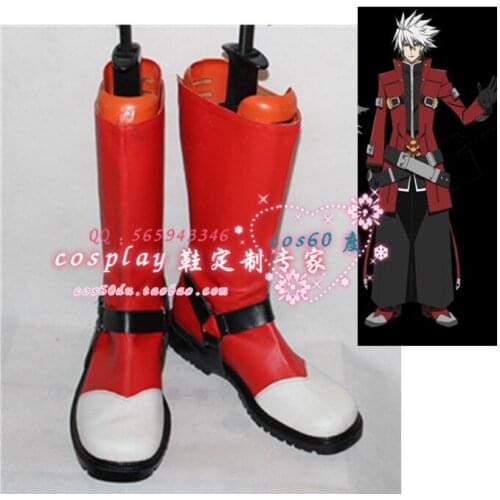 BlazBlue Ragna The Bloodedge Cosplay Boots shoes S008
