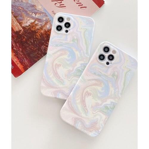 For iphone 11 Cases Colorful Oil painting map Phone Case For iPhone 12Pro Max XR X XS 7 8Plus Graffiti TPU Silicone Cover Gift