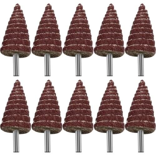 Life Long Conical Sandpaper Metal Material Grinding Head Wear-resisting Maximum Diameter 1.18inch Abrasive Tools