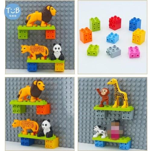 Corner Large Big Building Blocks Wall Accessory Transparent 2x2 Grape Apple Brick Fruit Educational Toy Parts City Children Gift