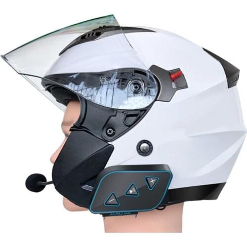 Motorcycle 5.0 Helmet intercom Waterproof Wireless hands-free telephone call Kit Headset Mic Interphone Music Player