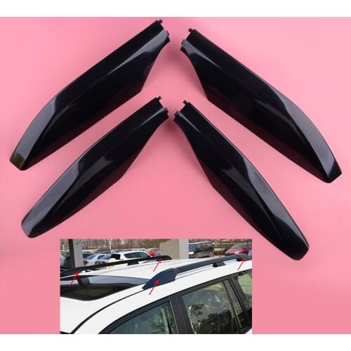New 4pcs/set Roof Rack Rail End Covers Shell Fit For Toyota Land Cruiser Prado FJ120 2003 2004 2005 2006 2007 2008 2009