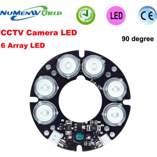 New product 6 beautiful array LED IR Leds Infrared Board 90 degree for Security CCTV Camera 60 diameter camera LED board