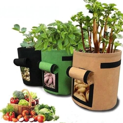 3 Size Plant Grow Bags Vegetable Tomato Potato Planting Bags Greenhouse Home Garden Flower Strawberry Seedss Planter Pot Tools