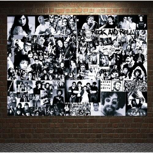 Classic Rock 'n' Roll Popular Music Band Posters High Quality Four Holes Flag & Banner Office Music Studio Room Wall Decoration