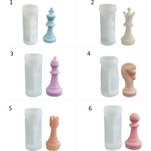 International Chess Candle Epoxy Resin Mold Aromatherapy Plaster Silicone Mould