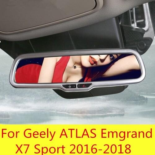 Interior rear view mirror frame car front glass rear view mirror decorative frame For Geely ATLAS Emgrand X7 Sport 2016-2018
